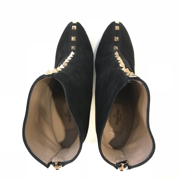 VALENTINO Suede Rockstud Booties Sz 40 - Picture 4 of 6
